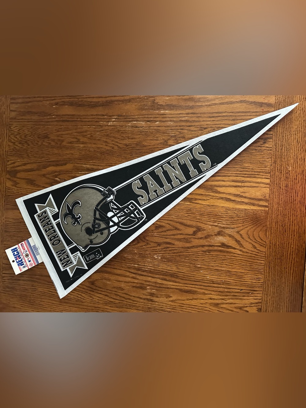 Vintage 1990s New Orleans Saints Full Size Felt Pennant - New Old Stock
